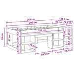 vidaXL Cadre de lit pour enfants avec rangement Blanc 90 x 200 cm
