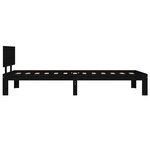 vidaXL Cadre de lit Noir Bois de pin massif 90x200 cm