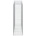 vidaXL Paniers à gabions arqués 4 Pièces 200x50x160/180 cm Fer galvanisé