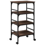 vidaXL Chariot de cuisine chêne marron 45x35x89 5 bois d'ingénierie