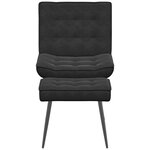 vidaXL Chaise de relaxation avec tabouret Noir Velours
