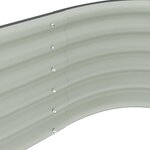 vidaXL Lit surélevé de jardin 400x80x44 cm Acier galvanisé Gris