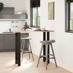 vidaXL Pieds de table de bar Noir 2 pièces 40 x (110-111) cm Acier