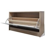 vidaXL Armoire à chaussures 3-en-1 Bois Chêne et blanc
