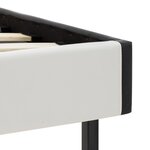 vidaXL Cadre de lit Blanc et noir Similicuir 90x200 cm