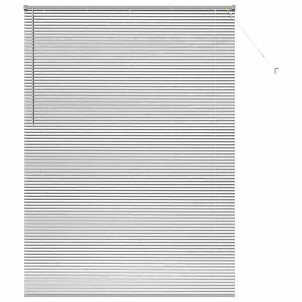 vidaXL Store de Fenêtre avec des rideaux Manuel Argent Aluminium