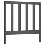 vidaXL Tête de lit Gris 96x4x100 cm Bois massif de pin