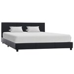 vidaXL Cadre de lit sans matelas noir similicuir 140x200 cm