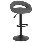 vidaXL Tabourets de bar lot de 2 gris foncé velours