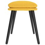 vidaXL Repose-pied Jaune moutarde 45x29 5x35 cm Tissu