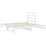 vidaXL Lit coulissant Blanc 2x(90x200) cm Bois de pin massif
