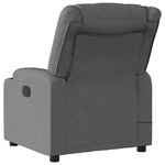 vidaXL Fauteuil inclinable de massage électrique gris foncé tissu