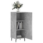 vidaXL Buffet Gris béton 34 5x34x90 cm Bois d'ingénierie