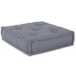 vidaXL Canapé modulaire 4 Pièces Gris tissu