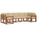 vidaXL Ensemble de canapés d'extérieur 7 pc Naturel et Beige