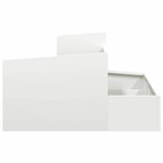 vidaXL Cache-pot de jardin Blanc 80 x 80 x 50 cm Acier laminé à froid