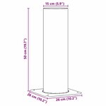 vidaXL Extension de Tête de Cheminée Argent 26 x 26 x 50 cm