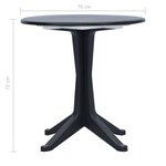 vidaXL Table de jardin Anthracite 70 cm Plastique