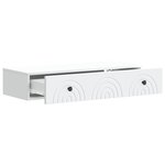 vidaXL Table d'appoint murale Blanc 87 5 x 34 5 x 17 cm