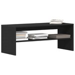 vidaXL Meuble TV Noir 100 x 40 x 40 cm Aggloméré