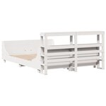 vidaXL Cadre de lit sans matelas blanc 140x190 cm bois de pin massif