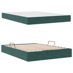 vidaXL Lit avec rangement et matelas Vert foncé 140 x 190 cm Velours