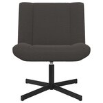 vidaXL Chaise pivotante Gris foncé 63 x 75 x 76 cm Peau de mouton