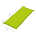 vidaXL Banc de jardin 2 places avec coussin 120 cm Bois d'eucalyptus