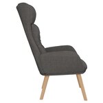 vidaXL Chaise de relaxation Gris foncé Tissu
