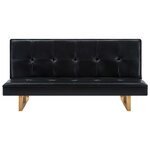 vidaXL Canapé-lit Similicuir Noir