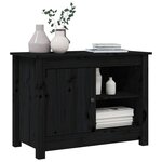 vidaXL Meuble TV Noir 70x36 5x52 cm Bois de pin massif