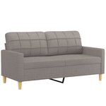 vidaXL Ensemble de canapés 3 Pièces avec coussins Taupe Tissu