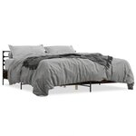 vidaXL Cadre de lit sans matelas chêne fumé 180x200 cm