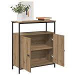 vidaXL Buffet chêne artisanal 70x30x80 cm bois d'ingénierie