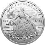 Pièce de monnaie en Argent 1 Dollar g 31.39 Millésime 2025 PEACE DOLLAR