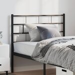 vidaXL Tête de lit métal noir 100 cm