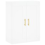 vidaXL Buffet haut Blanc 69 5x34x180 cm Bois d'ingénierie