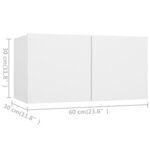 vidaXL Ensemble de meubles TV 4 Pièces Blanc Bois d'ingénierie