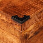 vidaXL Coffre de rangement cubique Bois de manguier brut