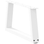 vidaXL Pieds de table basse en forme de V  2 pièces  blanc  50 x (30-31 3) cm  acier