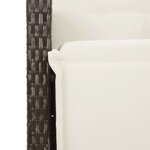 vidaXL Ensemble de bistro de jardin 9 Pièces coussins marron poly rotin