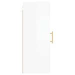 vidaXL Armoire murale blanc brillant 34 5x34x90 cm