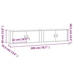 vidaXL Meubles TV muraux 2 Pièces blanc 100x34 5x40 cm