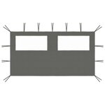 vidaXL Paroi latérale de belvédère avec fenêtres 4x2 m Anthracite