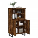 vidaXL Buffet haut Chêne fumé 60x36x110 cm Bois d'ingénierie