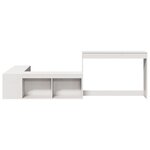 vidaXL Table de chevet avec bureau blanc bois de pin massif