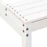 vidaXL Table de pique-nique blanc 110x134x75 cm bois massif de pin