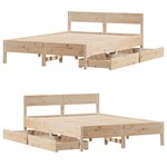 vidaXL Cadre de lit sans matelas 120x190 cm bois de pin massif