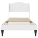 vidaXL Cadre de lit avec tête de lit Blanc 90 x 190 cm Simili cuir