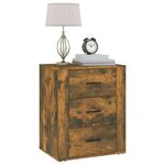 vidaXL Table de chevet Chêne fumé 50x36x60 cm Bois d'ingénierie